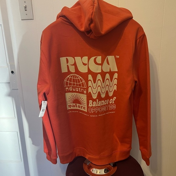 RVCA
Women's Orange Rvca At Ease Graphic Print Hoodie In Peach, Size X-Small - Picture 5 of 10